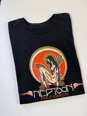 Black Graphic Neptoon Records T-shirt